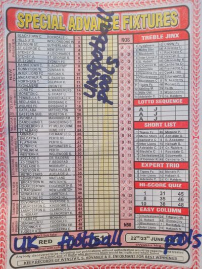 week 51 special advance fixtures 2024